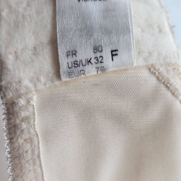 Empreinte Lilly Rose Bra Size 32F Beige Lace Full Cup Underwire - Picture 5 of 5